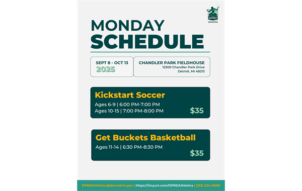 Monday sports at the Chandler Park Fieldhouse