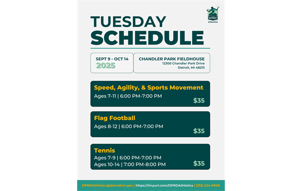 Tuesday sports at the Chandler Park Fieldhouse